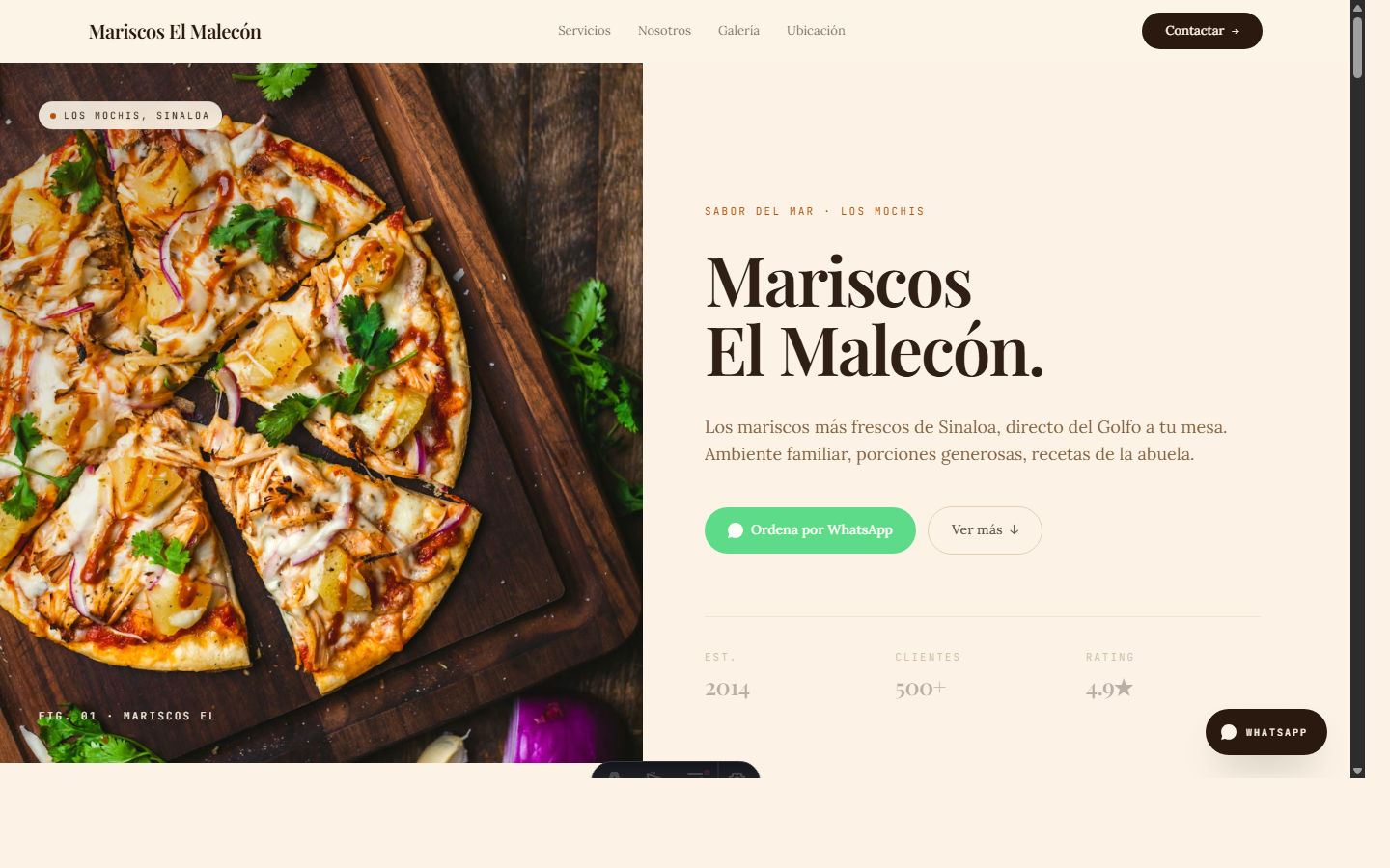 Screenshot de Mariscos El Malecón